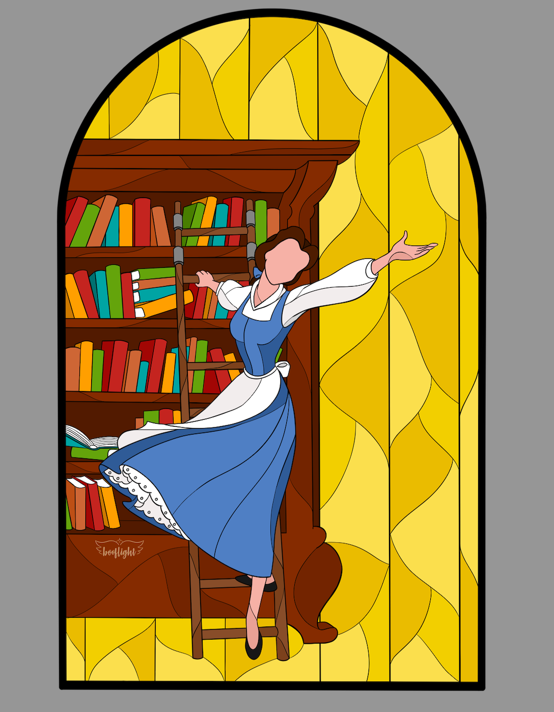 Bookworm Princess Sticker